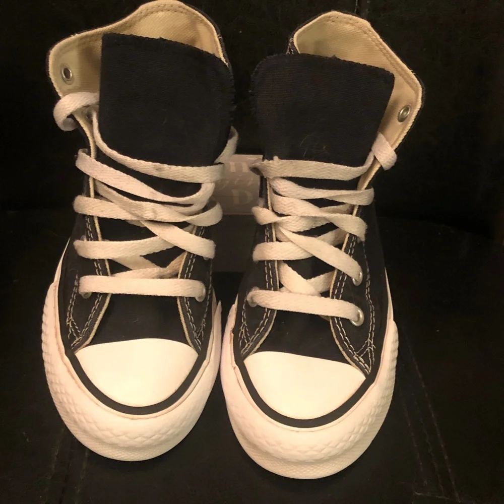 Converse Kids Black High-Top Canvas Sneakers